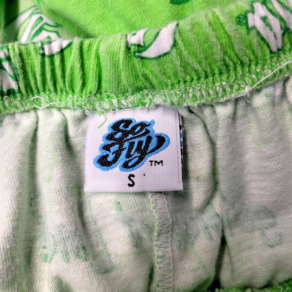 Corona Pajama Pants Mens Small Green Got Lime Lounge Sleepwear So Fly Made USA - Picture 4 of 11